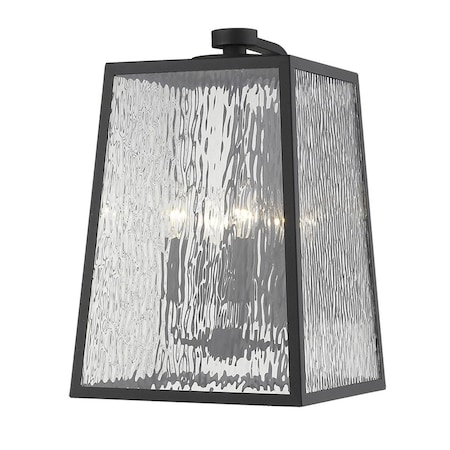 Estallar 17 x 12 x 14.75 in. Hirche 4-Light Matte Black Wall Light ES3097054